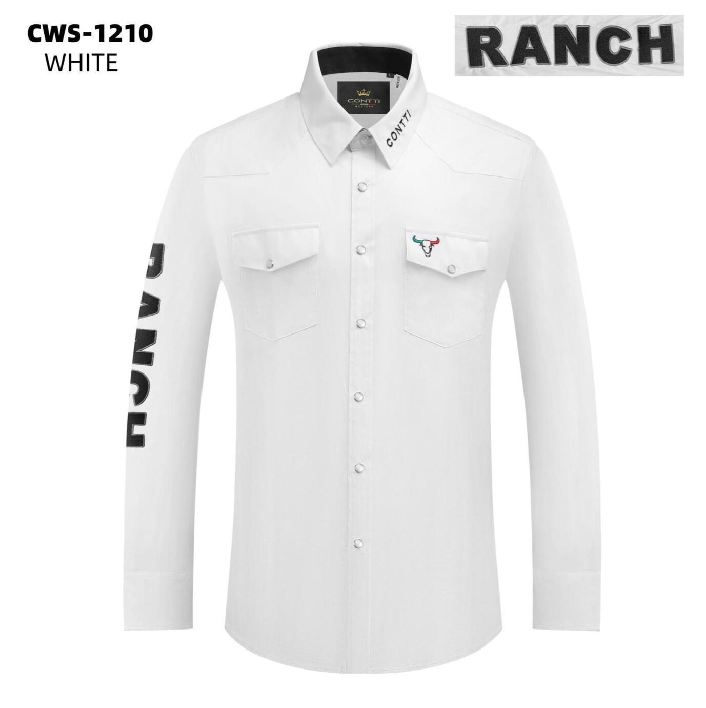 Conti Western White w/ Emblem Shirt